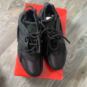 Mens black leather Huarache